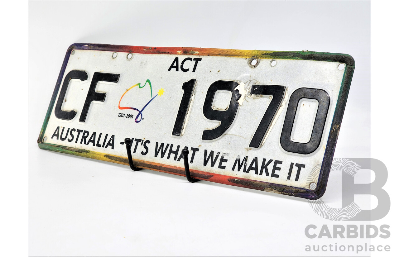 ACT Centenary 1901-2001 Number Plate - CF 1970