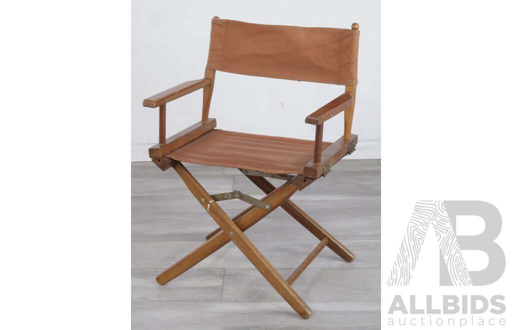 Vintage Timber Folding Directors Chair