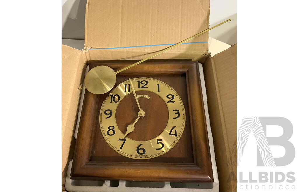 Vintage Bucherer Pendulum Wall Clock