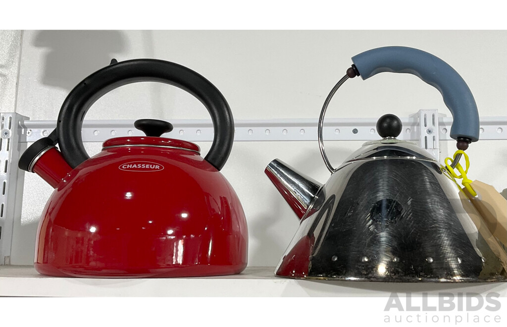 Two Kettles Inclduing Alessi and Chasseur