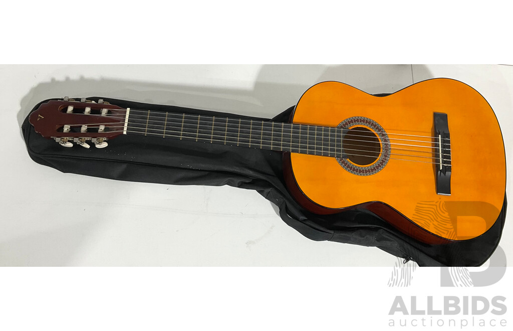 Good Six String Acoustic Guitar with Case
