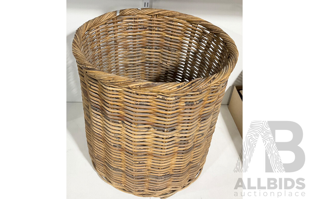 Large Woven Cane Storage Basket