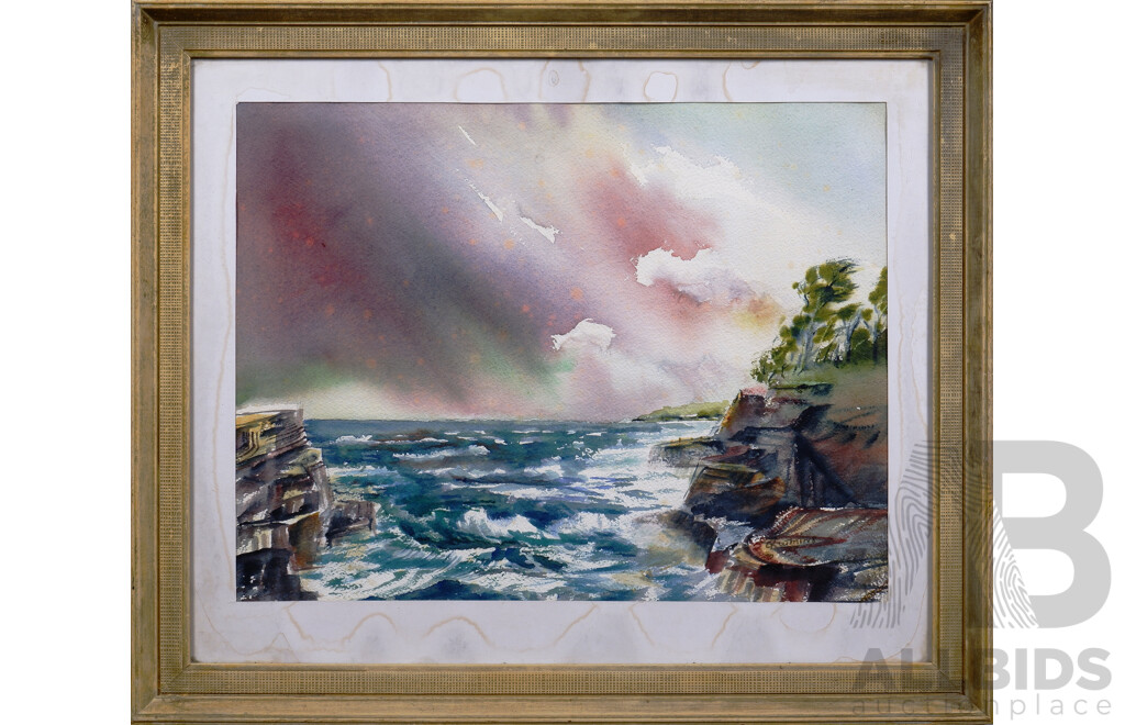 Gunnar Kutmins, Vetra Jura (a Storm at Sea), Watercolour