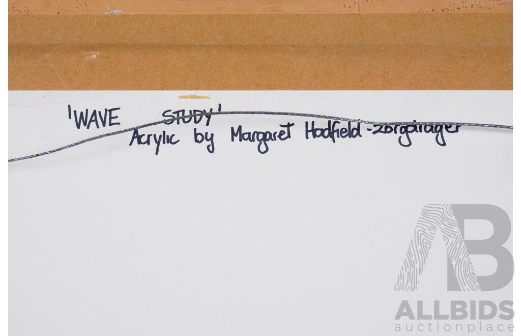 Margaret Hadfield, Wave Study, Acrylic on Card