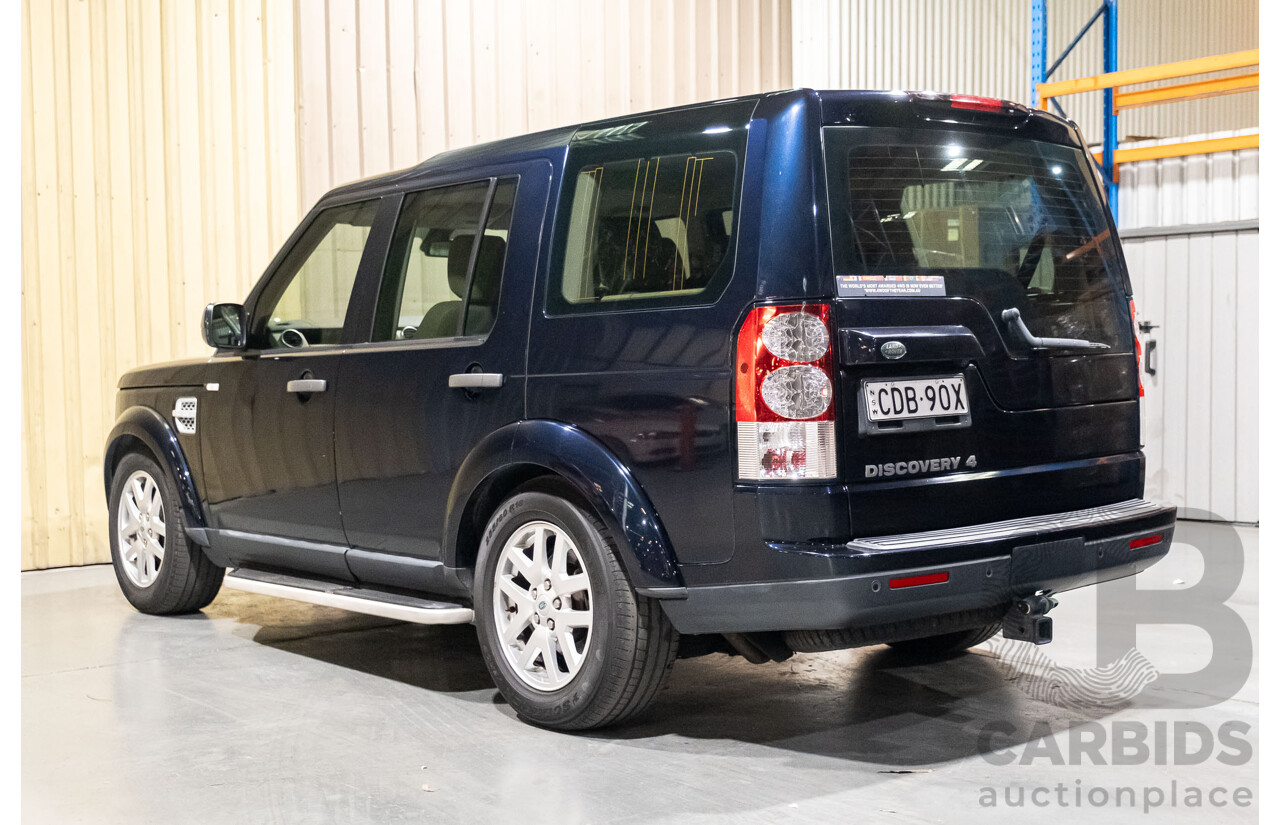 9/2011 Land Rover Discovery 4 2.7 TDV6 MY11 4d Wagon Metallic Blue Turbo Diesel 2.7L - 7 Seater