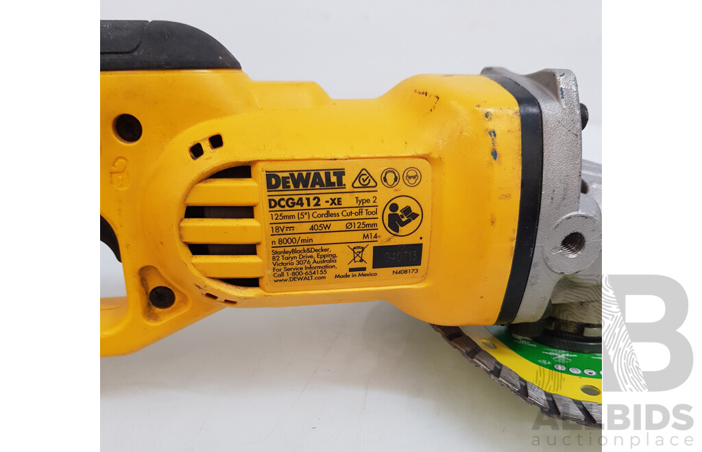 Dewalt Cordless Angle Grinder