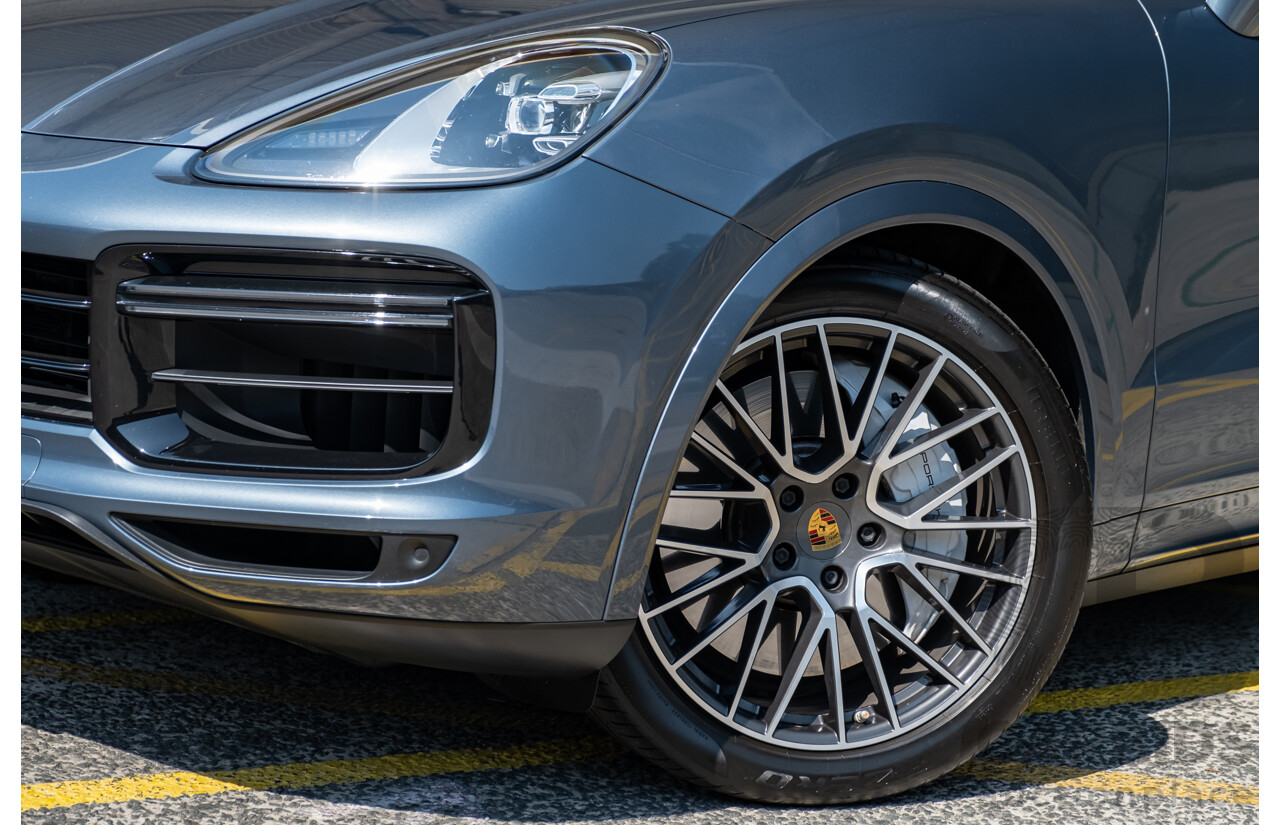 12/2018 Porsche Cayenne Turbo (4x4) 9YA MY19 5d Wagon Biscay Blue Twin Turbo V8 4.0L