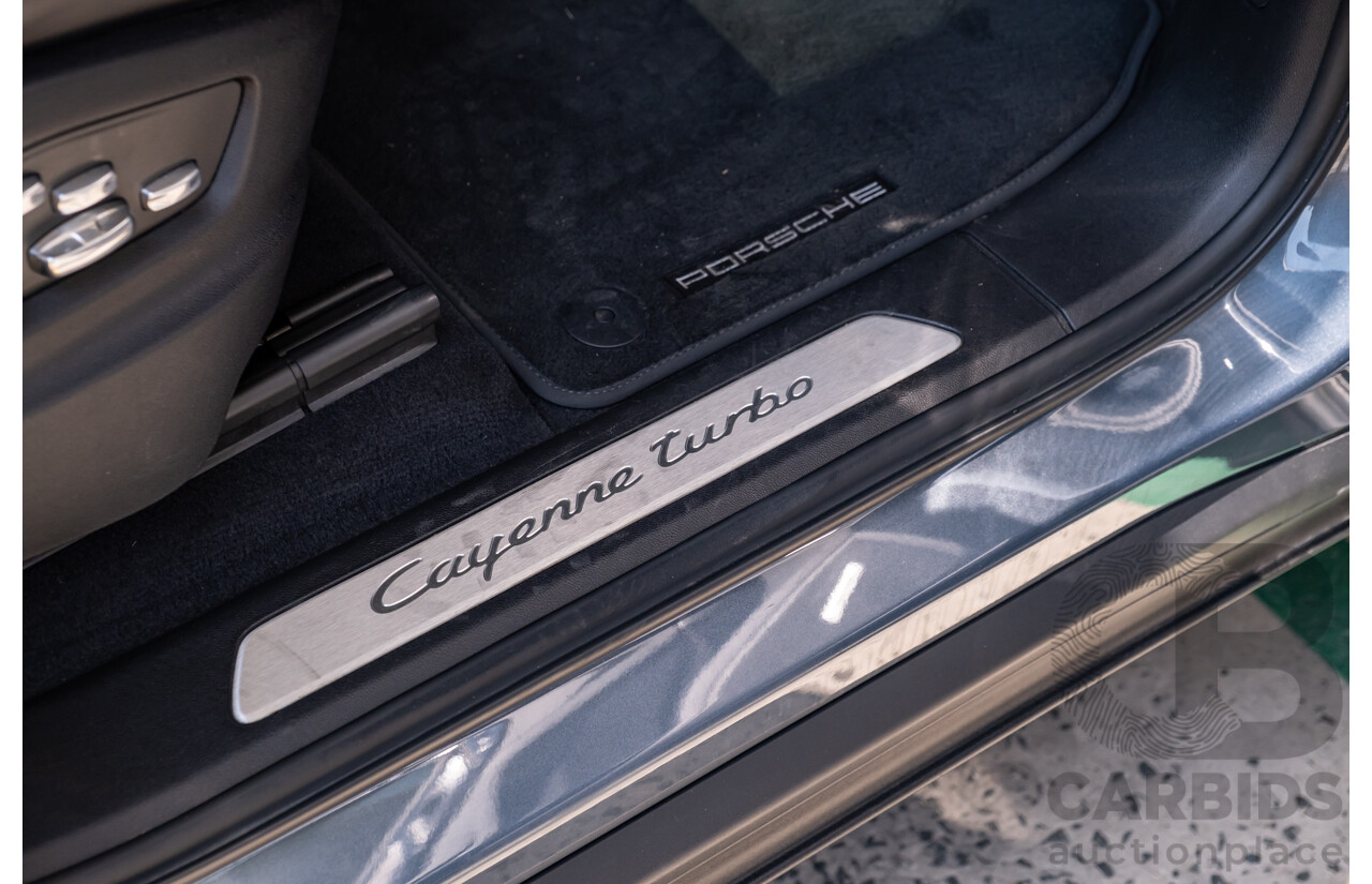 12/2018 Porsche Cayenne Turbo (4x4) 9YA MY19 5d Wagon Biscay Blue Twin Turbo V8 4.0L