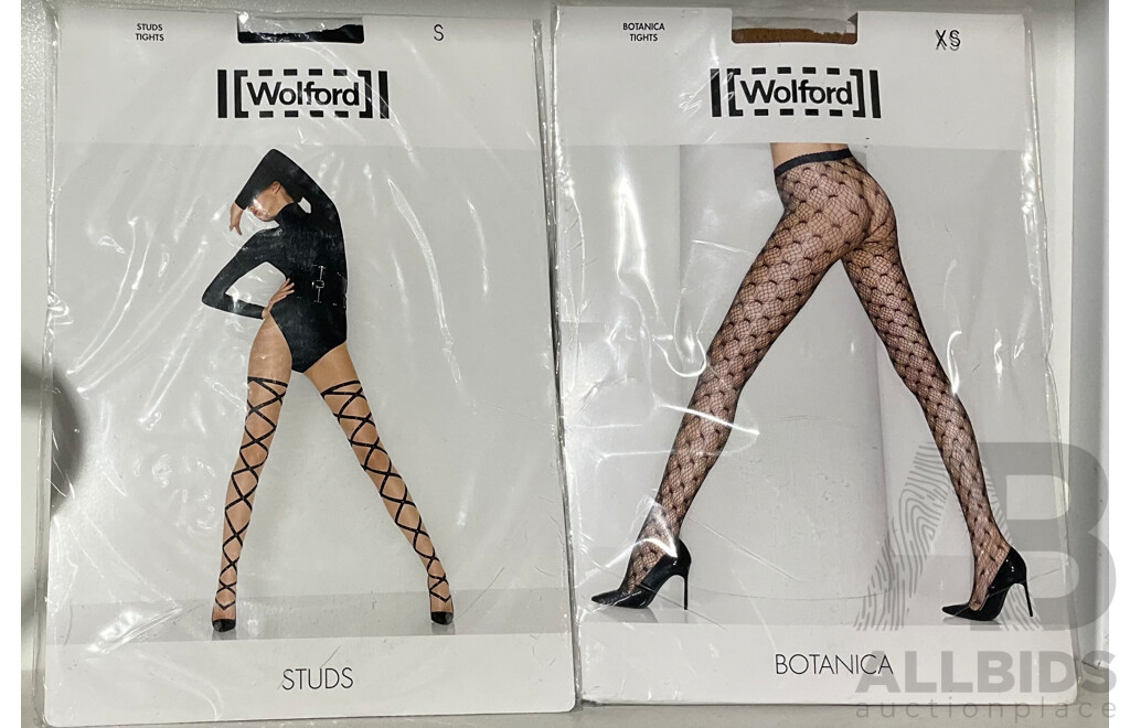 Two Pairs of Wolford Ladies Tights Size S and XS