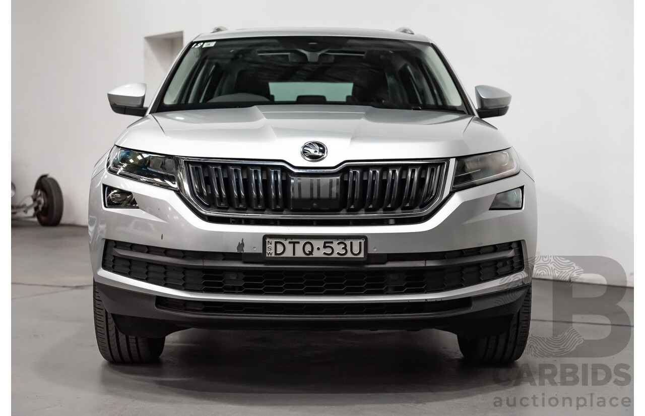 01/2018 Skoda Kodiaq 132TSI (4x4) NS MY18 4d Wagon Silver Turbo 2.0L - 7 Seater