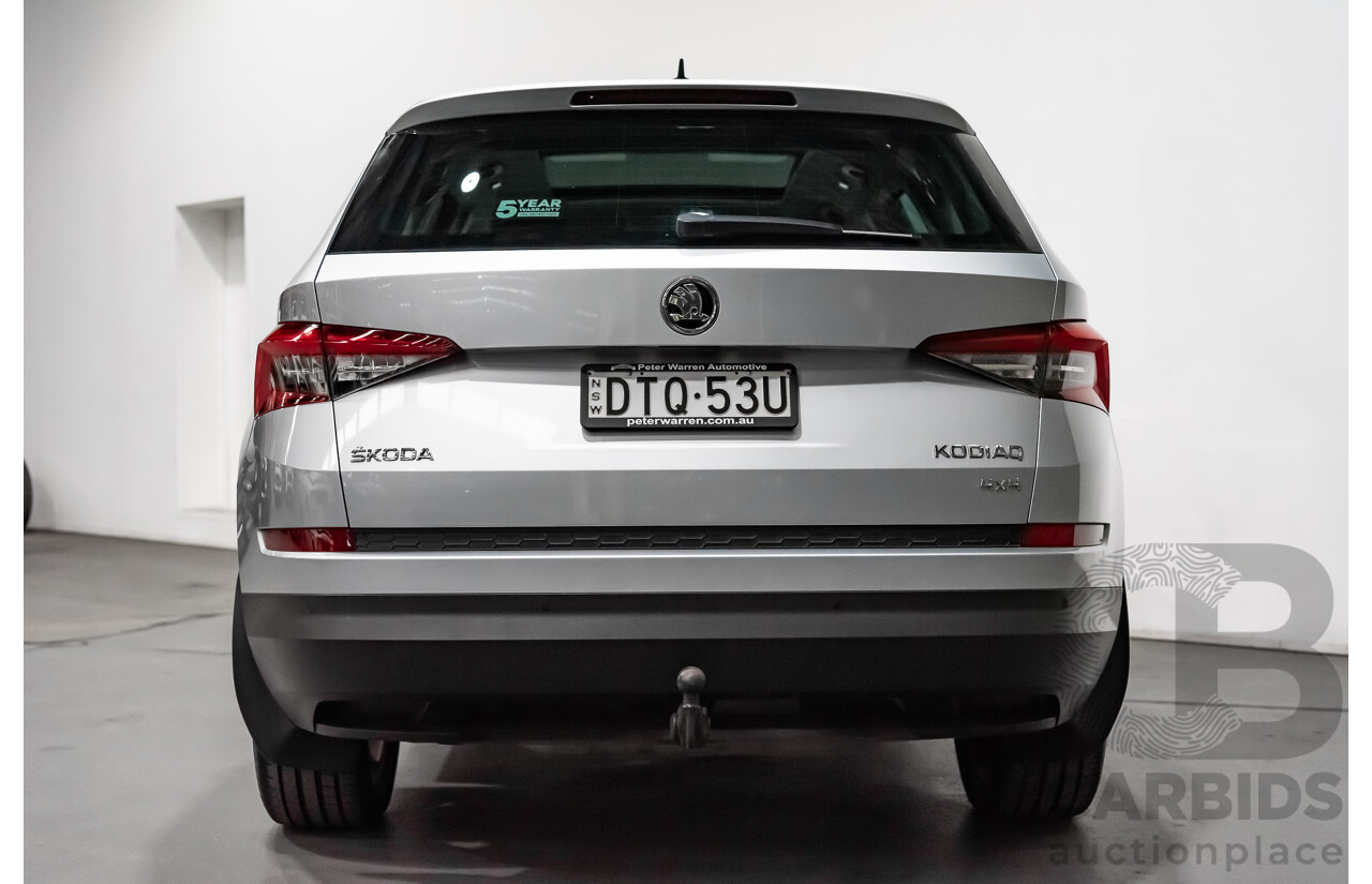 01/2018 Skoda Kodiaq 132TSI (4x4) NS MY18 4d Wagon Silver Turbo 2.0L - 7 Seater