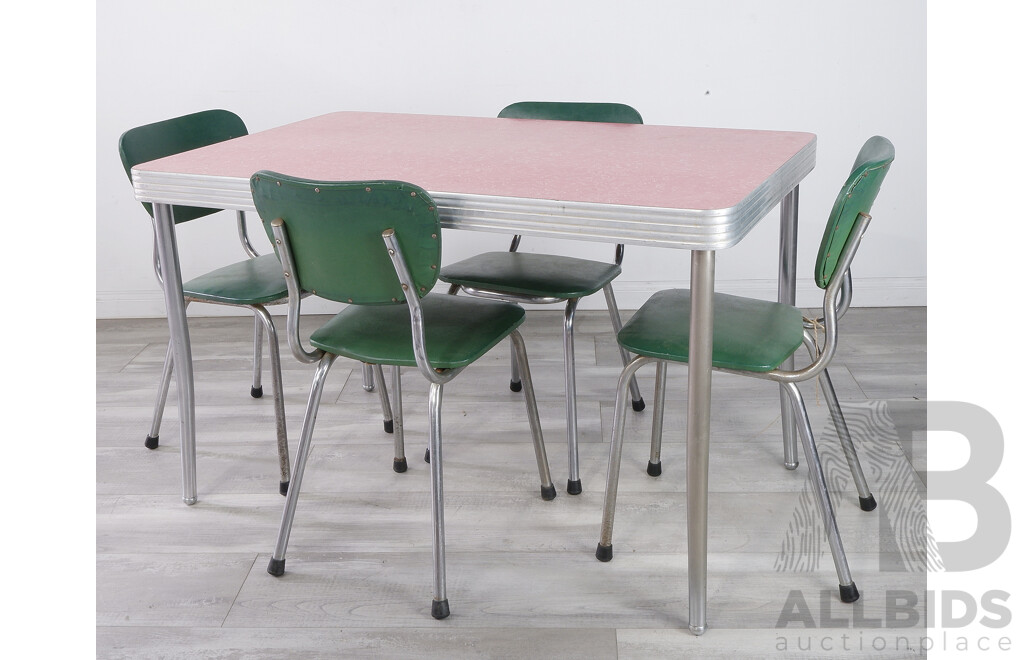 Retro Kitchen Table with Four Chairs by P.W. Read