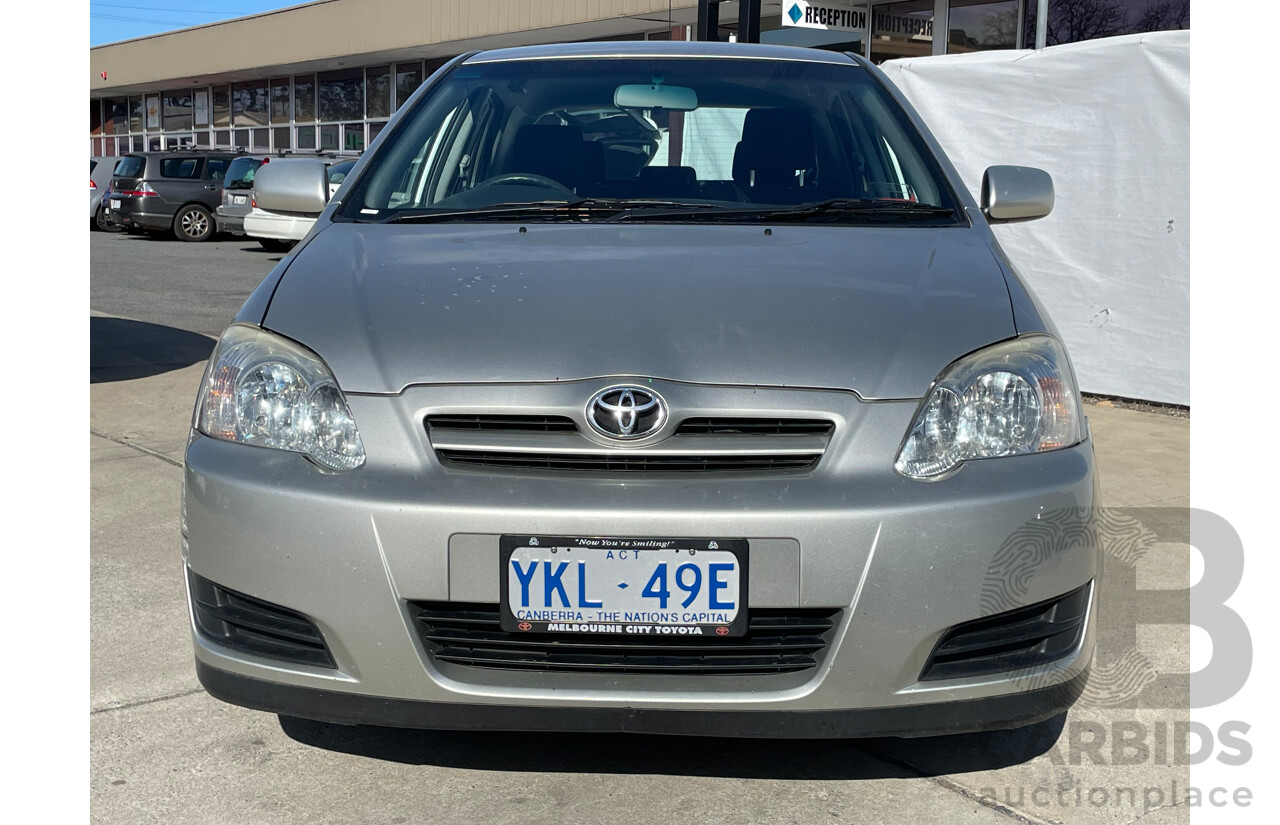 3/2006 Toyota Corolla Ascent SECA ZZE122R MY06 5d Hatchback Silver 1.8L