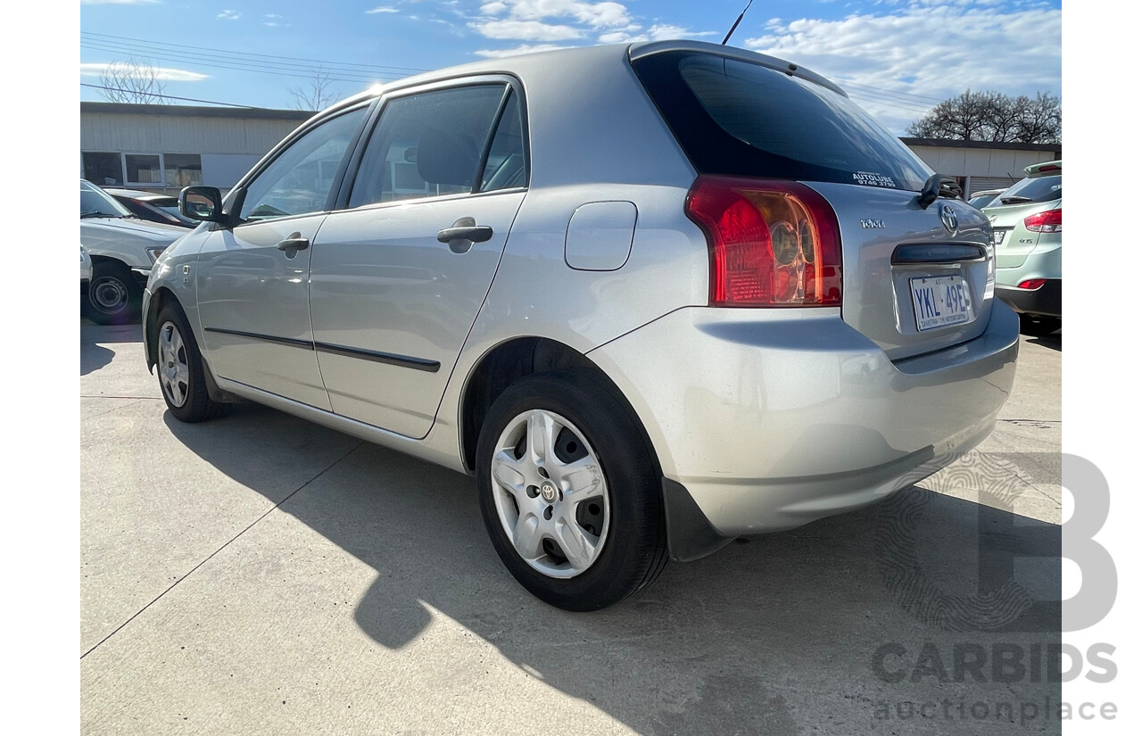 3/2006 Toyota Corolla Ascent SECA ZZE122R MY06 5d Hatchback Silver 1.8L