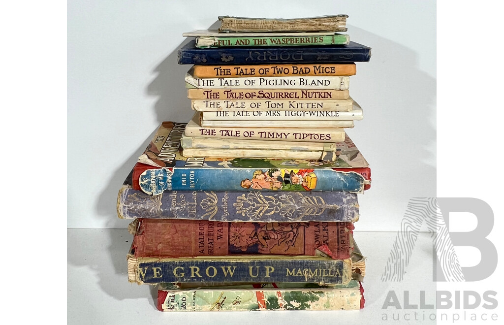Collection of Vintage Books Including Beatrix Potter