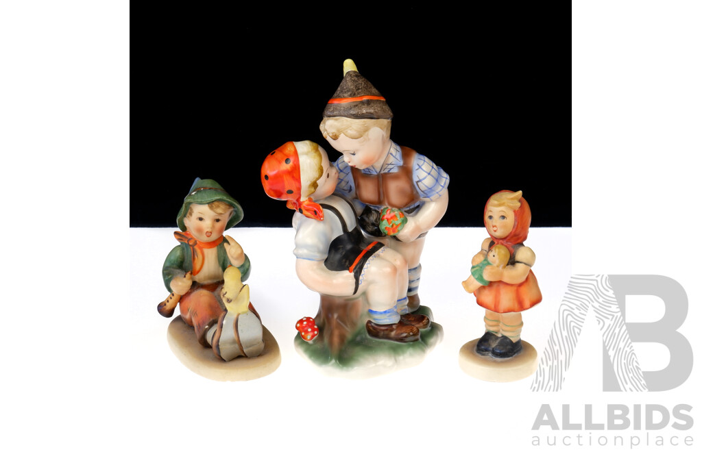 Three German Porcelain Figurines by Goebel and Cortendorf
