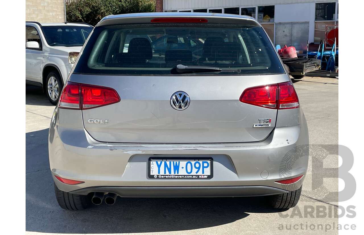 3/2015 Volkswagen Golf 90 TSI AU MY15 5d Hatchback Silver 1.4L