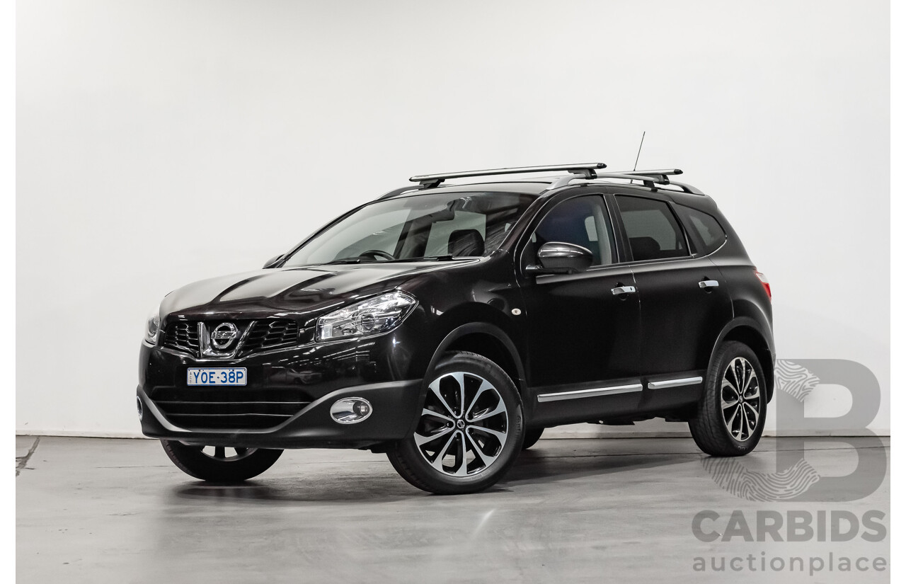 6/2014 Nissan Dualis +2 Ti-L (4x2) J10 MY13 4d Wagon Metallic Black 2.0L - 7 Seater