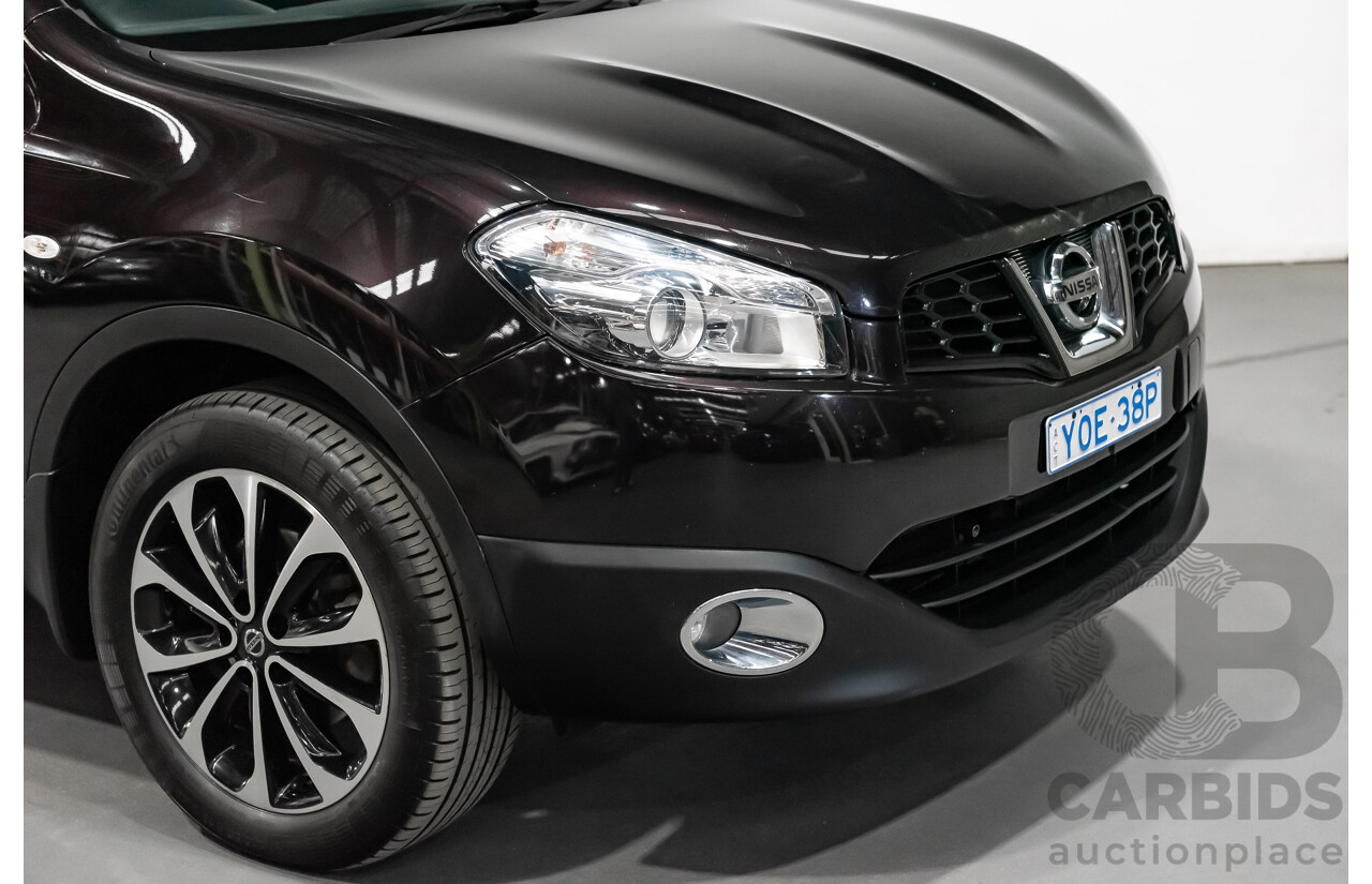 6/2014 Nissan Dualis +2 Ti-L (4x2) J10 MY13 4d Wagon Metallic Black 2.0L - 7 Seater