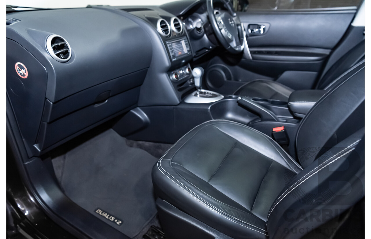 6/2014 Nissan Dualis +2 Ti-L (4x2) J10 MY13 4d Wagon Metallic Black 2.0L - 7 Seater