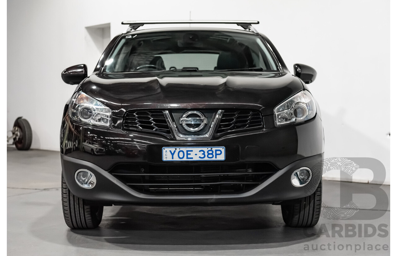 6/2014 Nissan Dualis +2 Ti-L (4x2) J10 MY13 4d Wagon Metallic Black 2.0L - 7 Seater