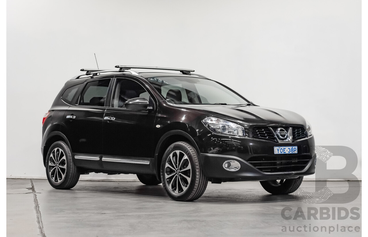 6/2014 Nissan Dualis +2 Ti-L (4x2) J10 MY13 4d Wagon Metallic Black 2.0L - 7 Seater