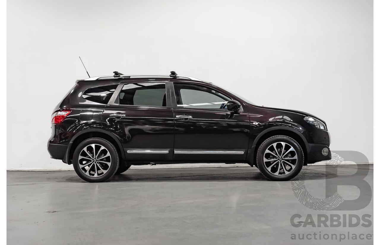 6/2014 Nissan Dualis +2 Ti-L (4x2) J10 MY13 4d Wagon Metallic Black 2.0L - 7 Seater