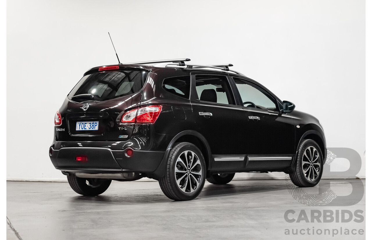 6/2014 Nissan Dualis +2 Ti-L (4x2) J10 MY13 4d Wagon Metallic Black 2.0L - 7 Seater