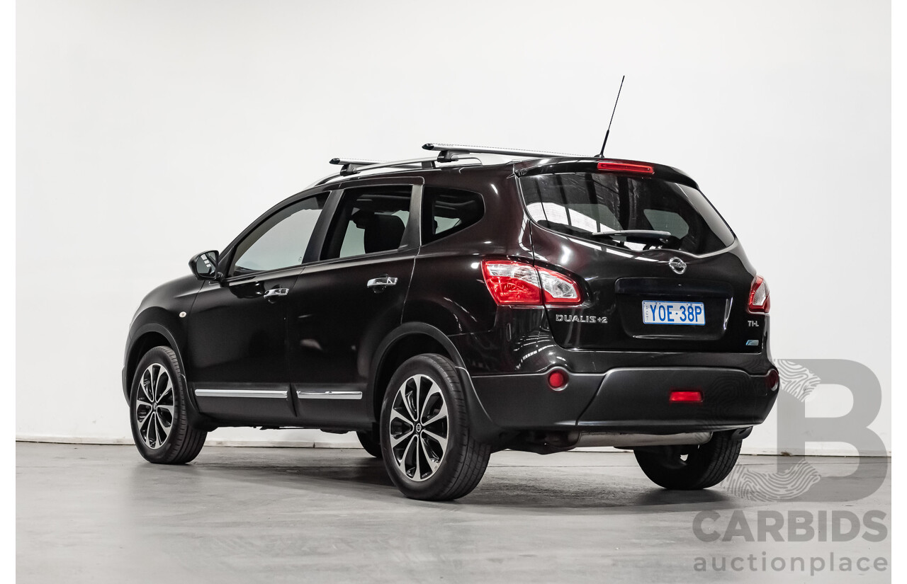 6/2014 Nissan Dualis +2 Ti-L (4x2) J10 MY13 4d Wagon Metallic Black 2.0L - 7 Seater