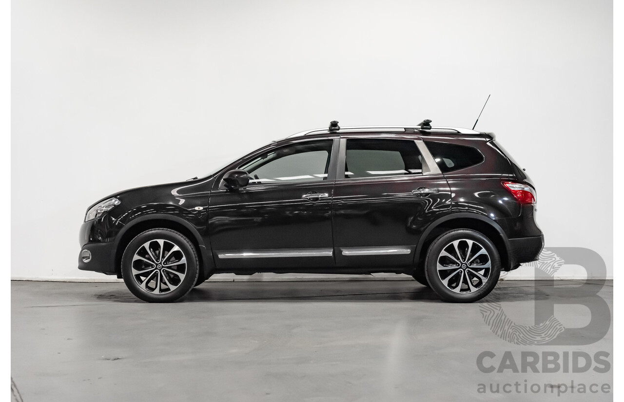 6/2014 Nissan Dualis +2 Ti-L (4x2) J10 MY13 4d Wagon Metallic Black 2.0L - 7 Seater