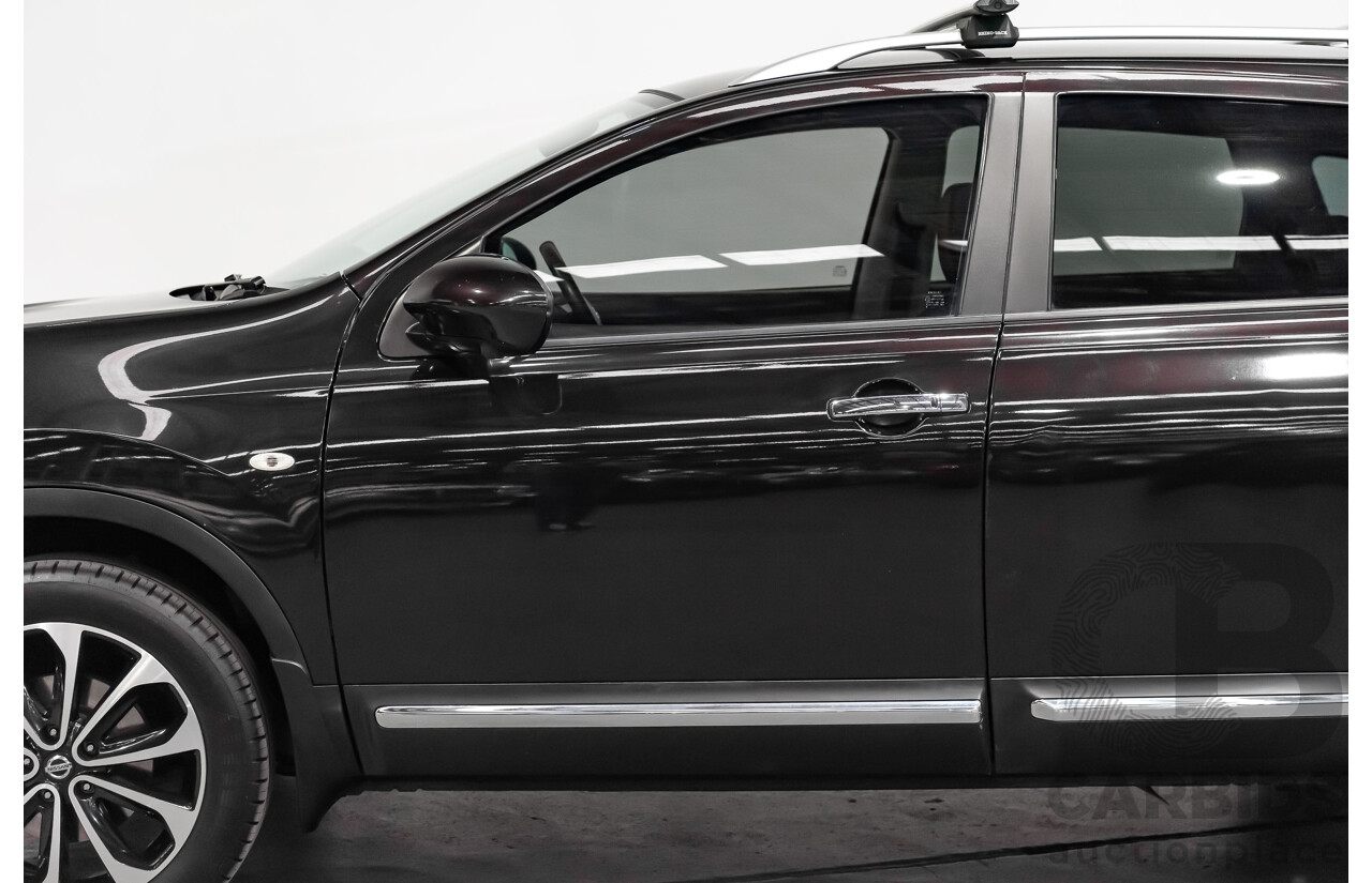 6/2014 Nissan Dualis +2 Ti-L (4x2) J10 MY13 4d Wagon Metallic Black 2.0L - 7 Seater