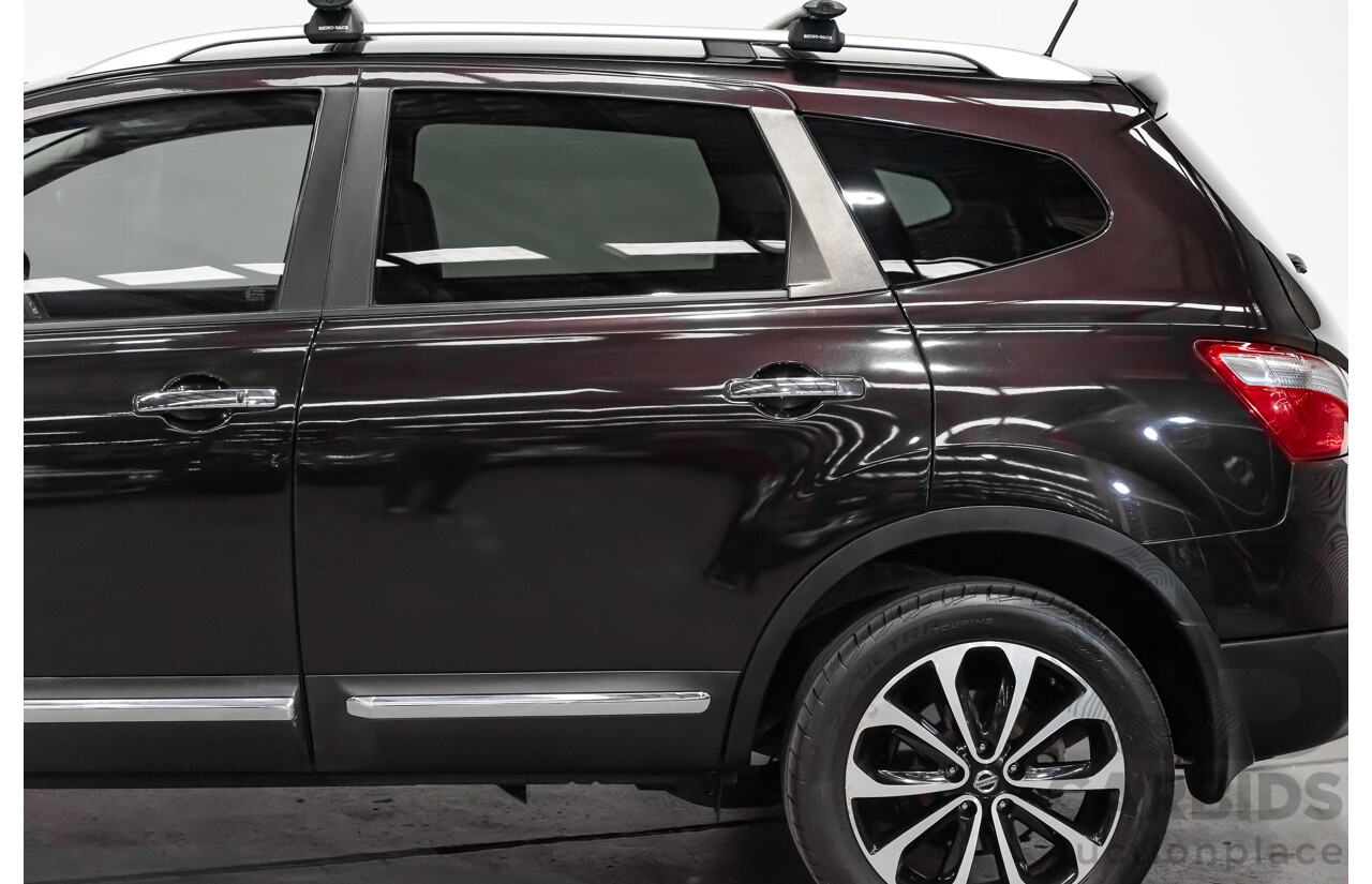 6/2014 Nissan Dualis +2 Ti-L (4x2) J10 MY13 4d Wagon Metallic Black 2.0L - 7 Seater