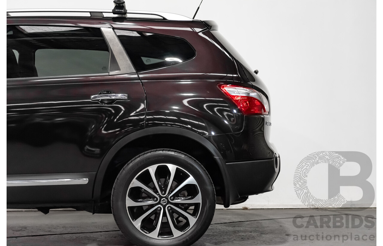 6/2014 Nissan Dualis +2 Ti-L (4x2) J10 MY13 4d Wagon Metallic Black 2.0L - 7 Seater