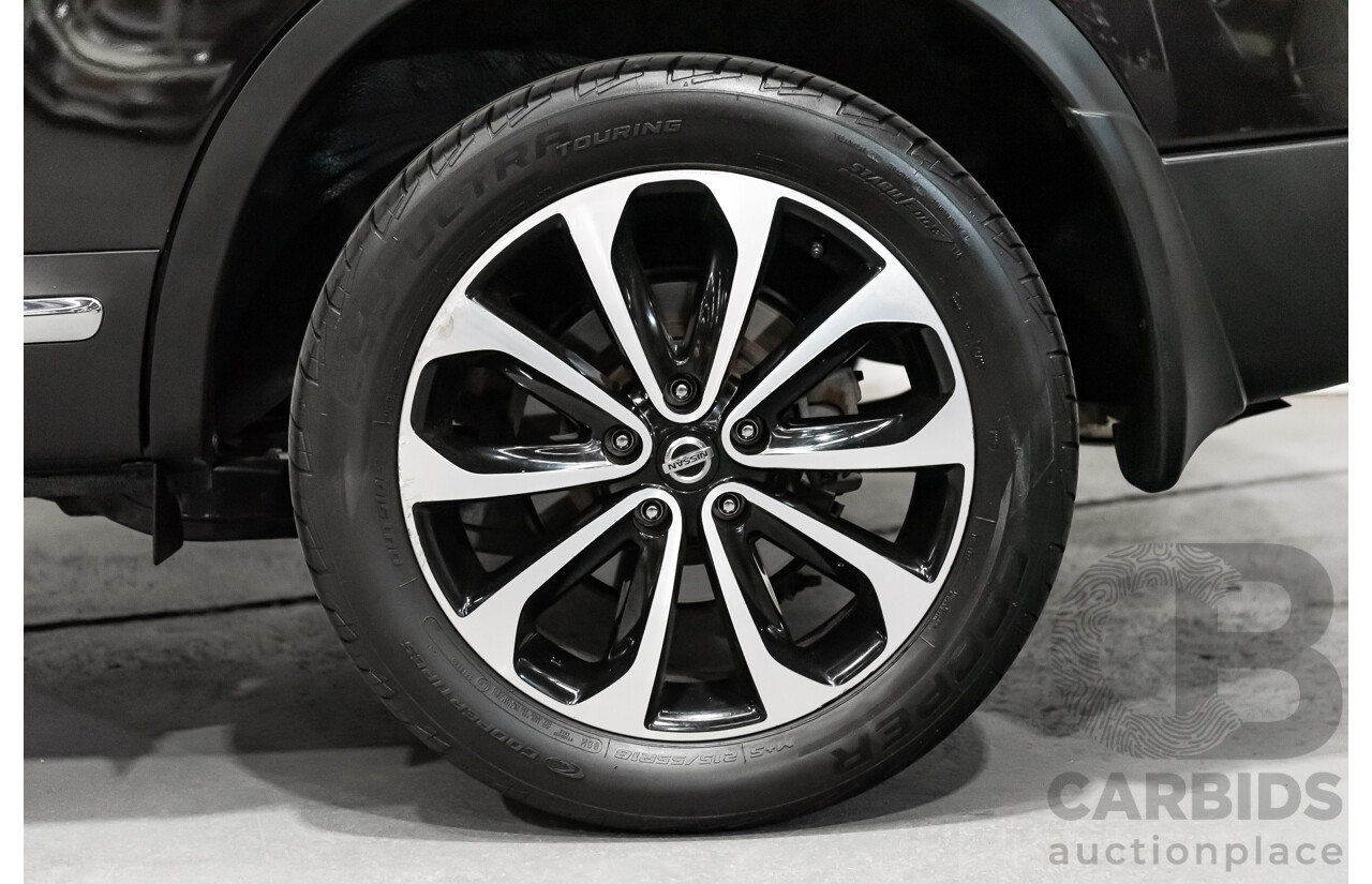 6/2014 Nissan Dualis +2 Ti-L (4x2) J10 MY13 4d Wagon Metallic Black 2.0L - 7 Seater