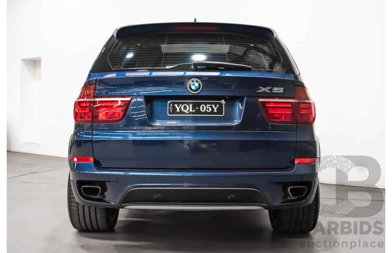 6/2010 BMW X5 X-drive (AWD) 50i Sport E70 MY10 4d Wagon Blue Twin Turbo V8 4.4L