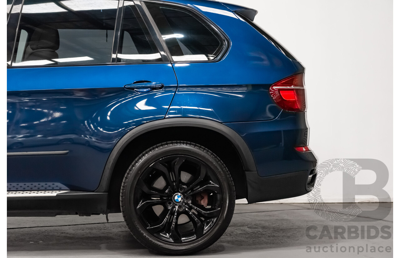 6/2010 BMW X5 X-drive (AWD) 50i Sport E70 MY10 4d Wagon Blue Twin Turbo V8 4.4L