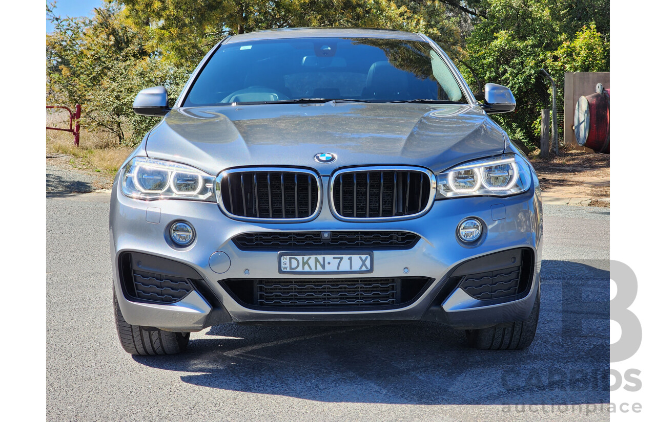 11/2016 BMW X6 Xdrive 30d M-Sport Package (AWD) F16 4d Coupe Space Grey Metallic Turbo Diesel 3.0L