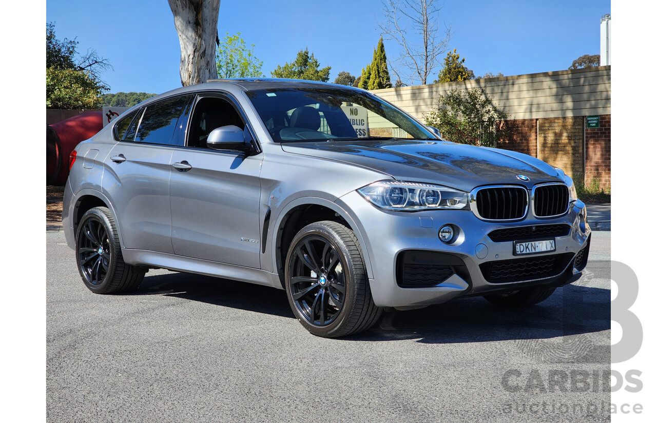 11/2016 BMW X6 Xdrive 30d M-Sport Package (AWD) F16 4d Coupe Space Grey Metallic Turbo Diesel 3.0L