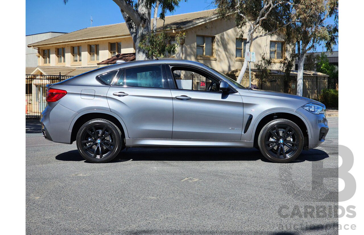 11/2016 BMW X6 Xdrive 30d M-Sport Package (AWD) F16 4d Coupe Space Grey Metallic Turbo Diesel 3.0L