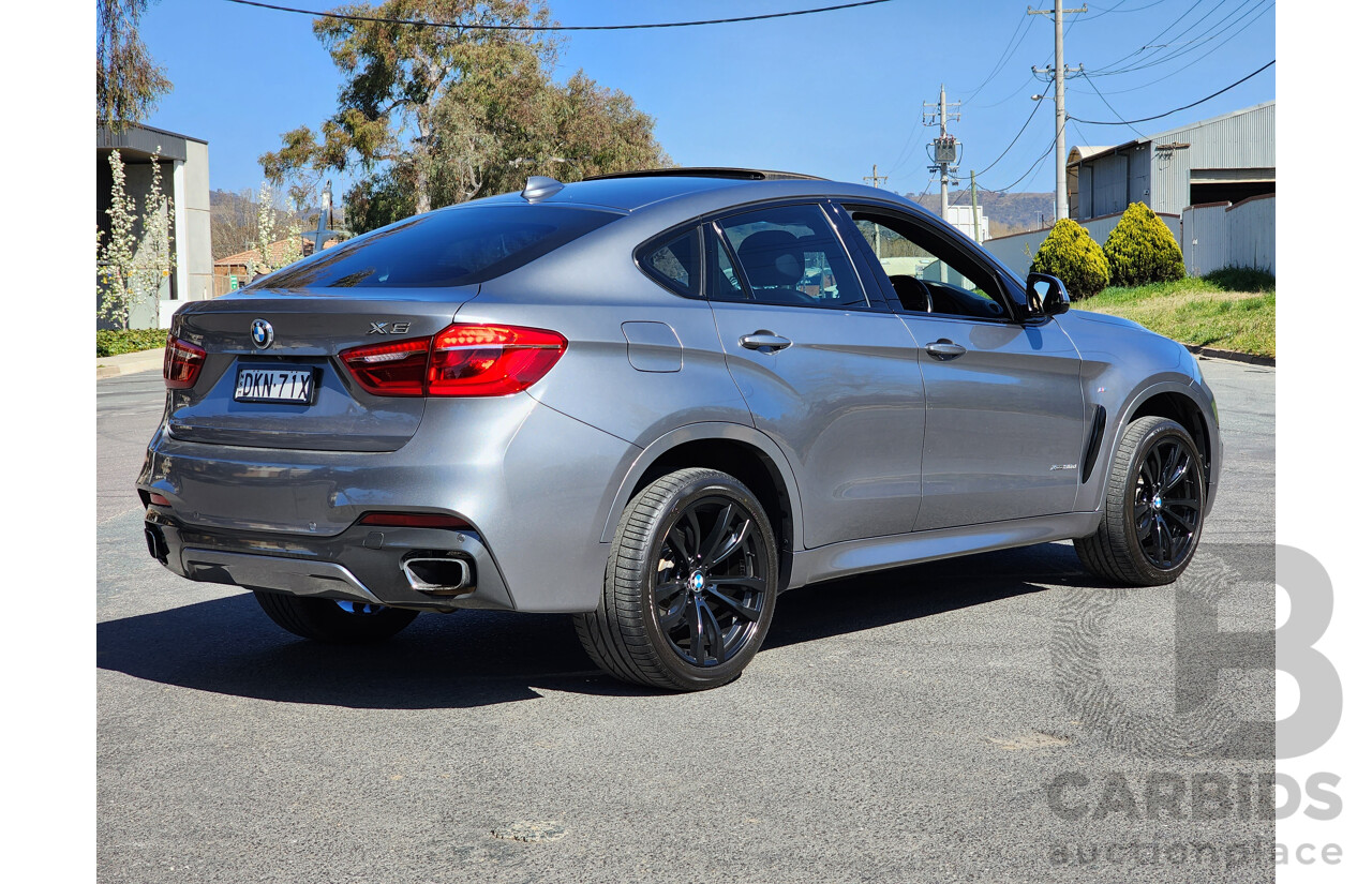 11/2016 BMW X6 Xdrive 30d M-Sport Package (AWD) F16 4d Coupe Space Grey Metallic Turbo Diesel 3.0L