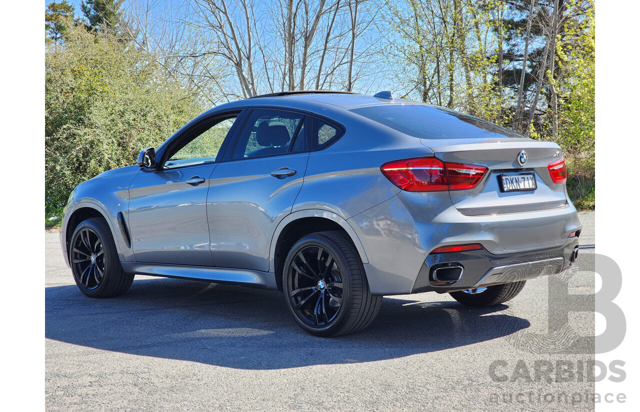 11/2016 BMW X6 Xdrive 30d M-Sport Package (AWD) F16 4d Coupe Space Grey Metallic Turbo Diesel 3.0L