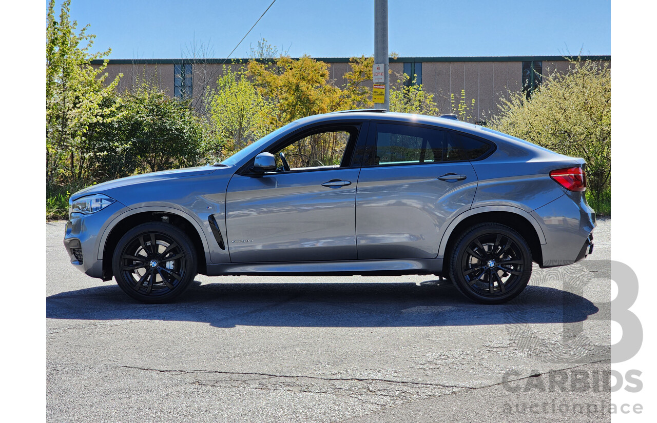 11/2016 BMW X6 Xdrive 30d M-Sport Package (AWD) F16 4d Coupe Space Grey Metallic Turbo Diesel 3.0L