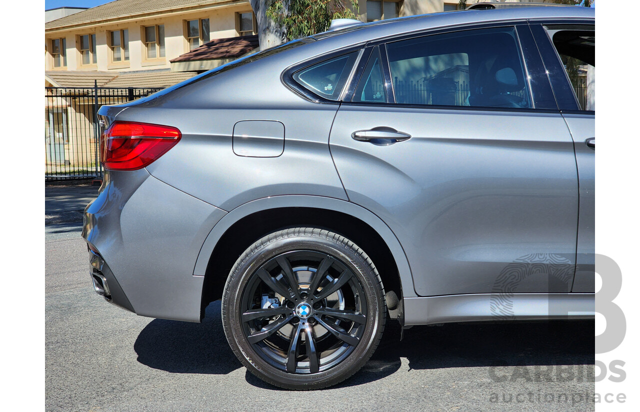 11/2016 BMW X6 Xdrive 30d M-Sport Package (AWD) F16 4d Coupe Space Grey Metallic Turbo Diesel 3.0L