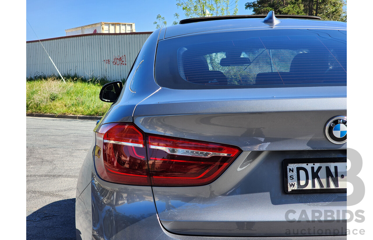 11/2016 BMW X6 Xdrive 30d M-Sport Package (AWD) F16 4d Coupe Space Grey Metallic Turbo Diesel 3.0L