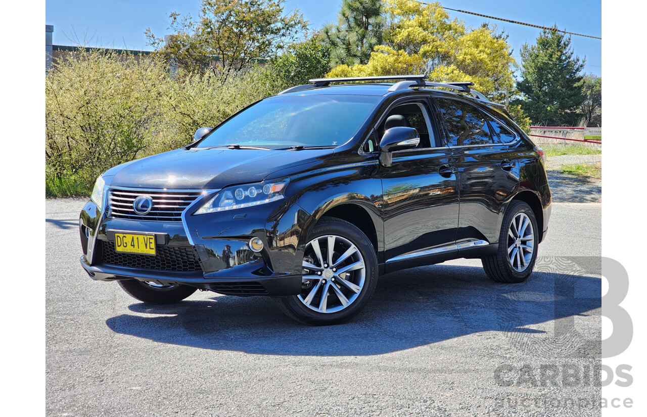 4/2013 Lexus RX450h Sports Luxury GYL15R MY13 4d Wagon Black 3.5L V6 Hybrid
