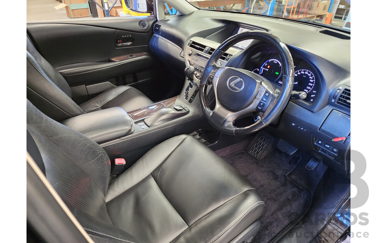4/2013 Lexus RX450h Sports Luxury GYL15R MY13 4d Wagon Black 3.5L V6 Hybrid