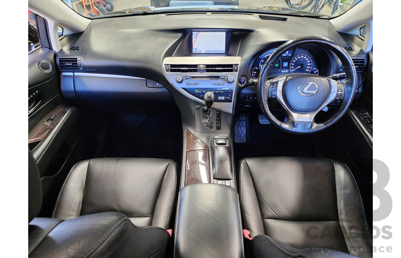 4/2013 Lexus RX450h Sports Luxury GYL15R MY13 4d Wagon Black 3.5L V6 Hybrid