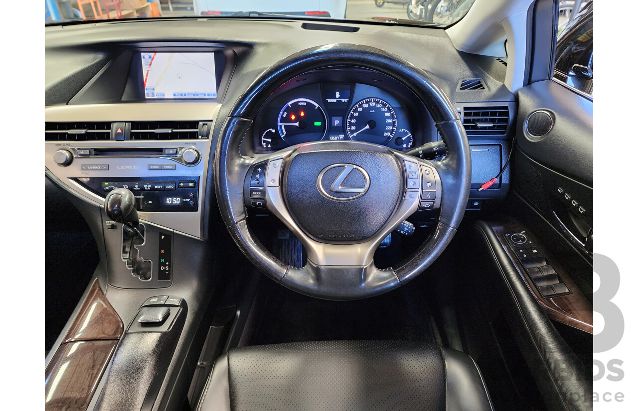 4/2013 Lexus RX450h Sports Luxury GYL15R MY13 4d Wagon Black 3.5L V6 Hybrid