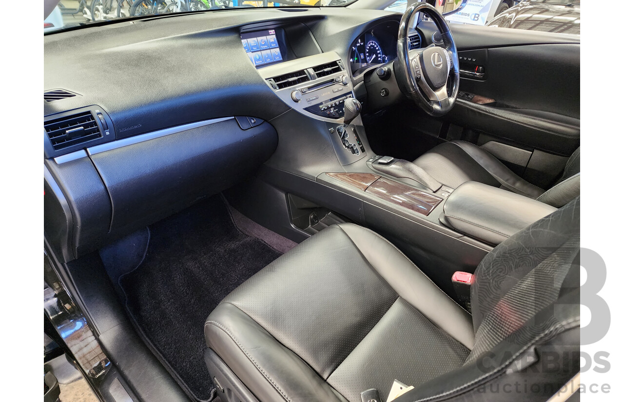 4/2013 Lexus RX450h Sports Luxury GYL15R MY13 4d Wagon Black 3.5L V6 Hybrid