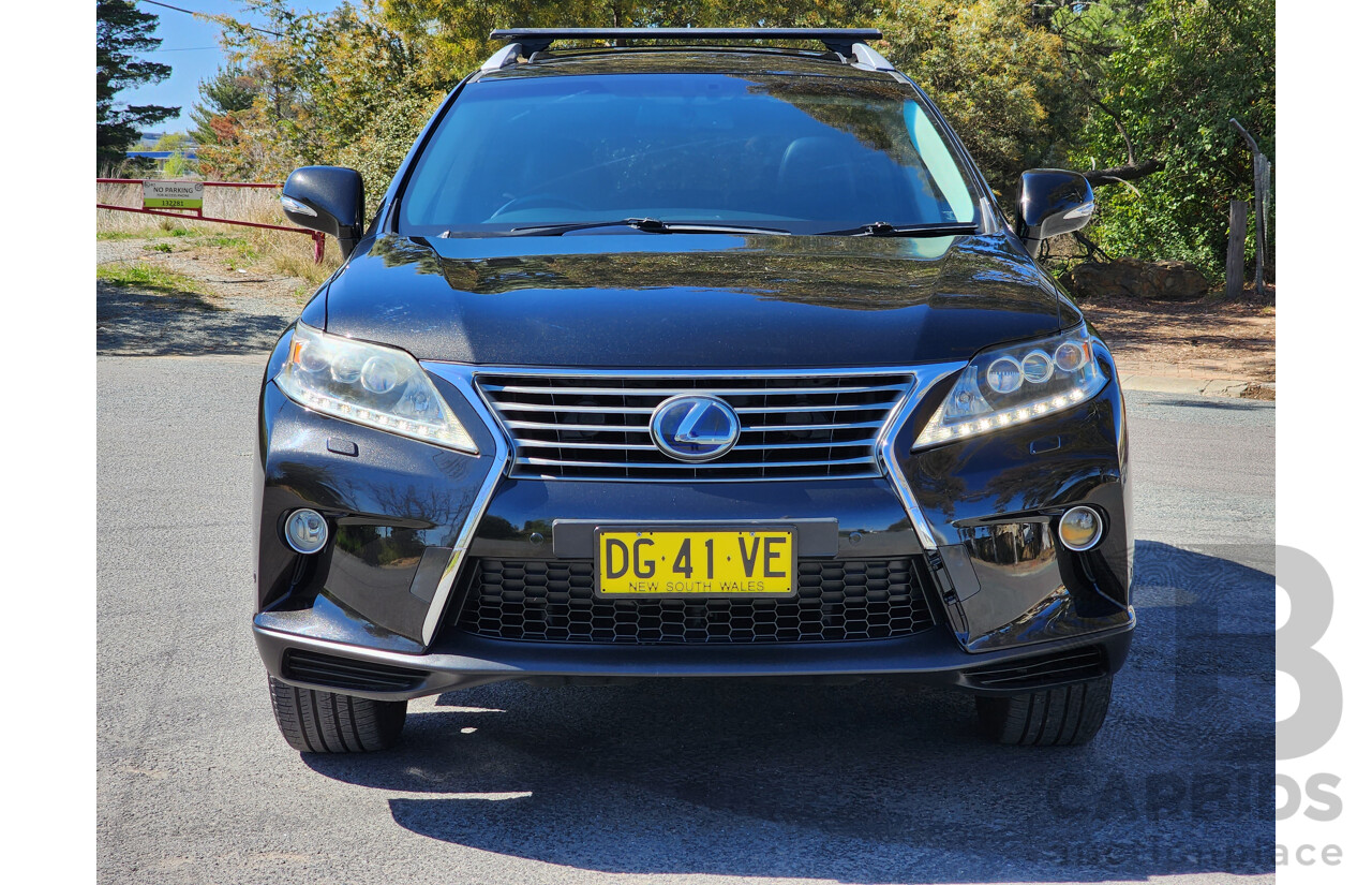 4/2013 Lexus RX450h Sports Luxury GYL15R MY13 4d Wagon Black 3.5L V6 Hybrid